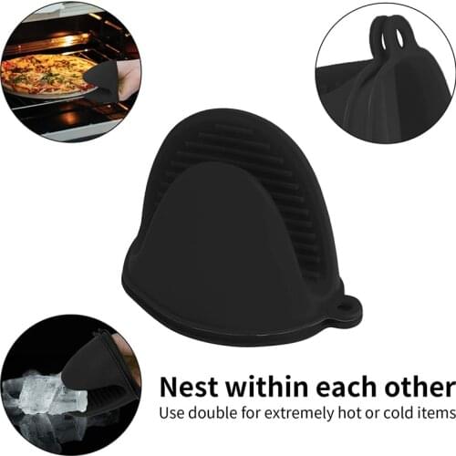 1pcs Thicken Silicone Oven Mitts Gloves Heat Resistant Non-Slip for Kitchen Cooking Baking