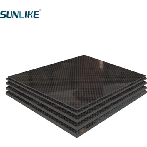 75MM X125MM Glossy Surface Plain Twill Pure Carbon Fiber Plate Panel Board Sheet 0.2mm- 6mmThickness Composite Hardness Material