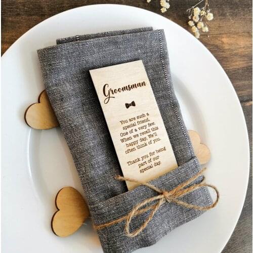 Groomsman Gifts,Wedding Table Decor, Rustic Wedding Decor,Wedding Place Cards, Napkin Rings,Wedding Gifts For Guests,Place Card