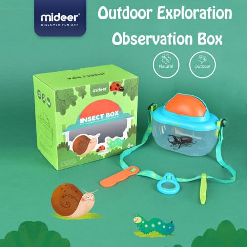MiDeer Transparent Insect Plastic Box Reptile Incubator Child Insect Observation Box Biological Experiment Magnifier