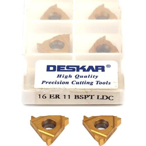16ER 16IR 11BSPT 14BSPT 19BSPT LDA LDC Threading Inserts CNC Lathe Thread Tools High Quality Carbide Blades Cutting Steel Parts
