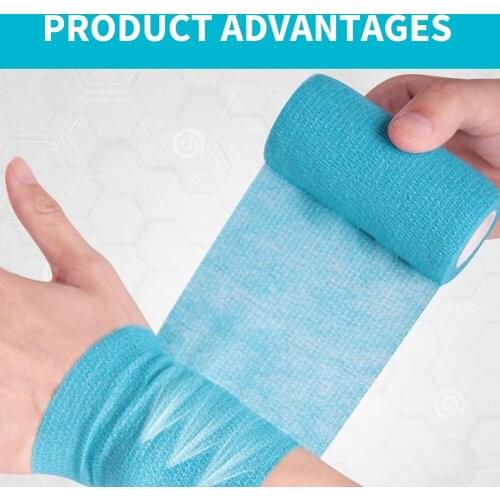 4.5m Self Adhesive Elastic Bandage Breathable Sports Wrist Wrap Protector Tape Hand Joint Support Straps Pain Fitness Care Tape