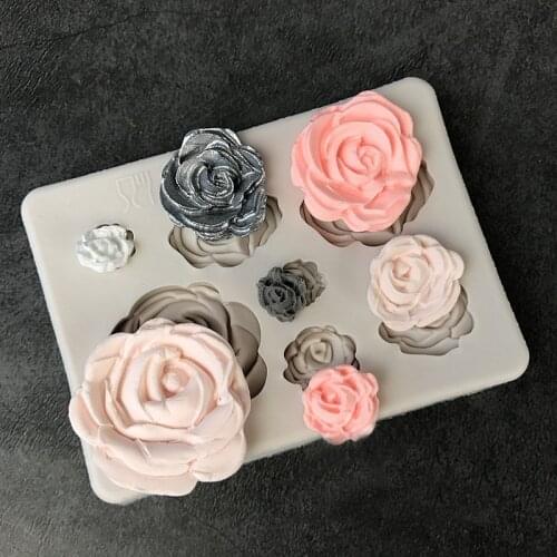 Rose Flower Mold Silicone Mold Wedding Cake Decoration Mould Kitchen Cooking Tools Sugar Cookie Cake Decor
