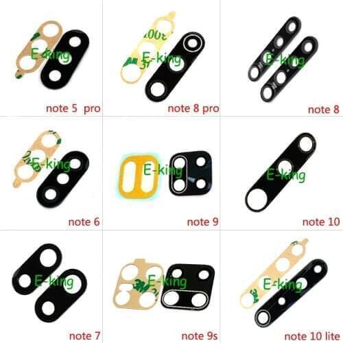 2PCS Rear Back Camera Glass Lens Cover For Xiaomi Redmi Note 5 6 7 8 9 9s 10 Lite Pro With Ahesive Sticker Replacement Parts