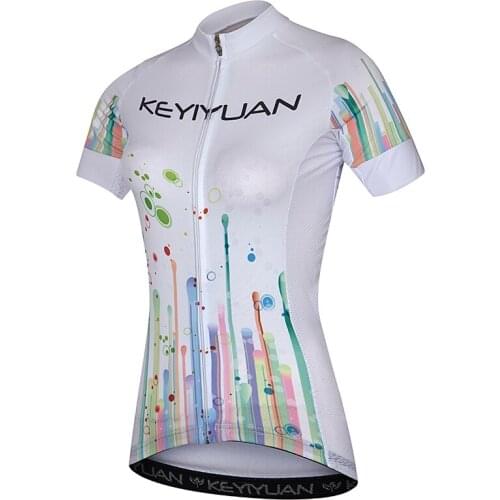 KEYIYUAN Cycling clothes ladies summer sunscreen mountain bike bike shirt breathable outdoor sportswear