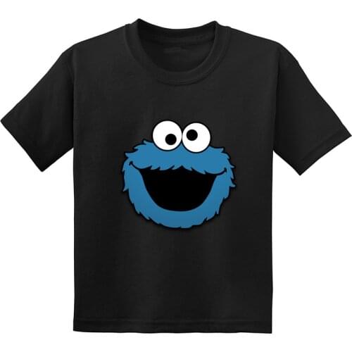 The Sesame Street Cookie Monster Cartoon Print Funny Kids T shirt Fashion Summer Children Clothes Cotton Baby Boys Girls T-Shirt