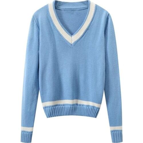 Sweet Women Soft Cotton V Neck Cardigan 2021 Spring-autumn Fashion Ladies England Style Sweater Female Solid Color Sweater Top