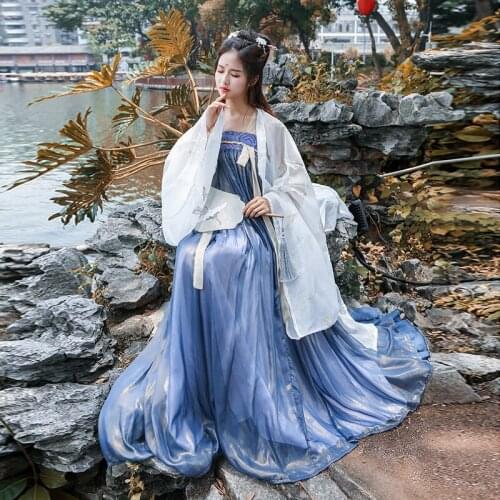 Embroidery Hanfu Women Traditional Dance Costumes Festival Outfit Fairy Dress Singers Oriental Rave Performance Clothing DC2695