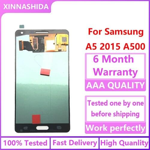 Super AMOLED LCD for SAMSUNG Galaxy A5 2015 A500FU A500 A500F A500M Display Touch Screen Replacement Digitizer