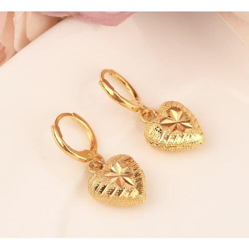 Gold love drop earring Ethiopian/Nigeria/Kenya /Ghana Gold color Dubai african Arab Middle Eastern Jewelry Mom Gifts