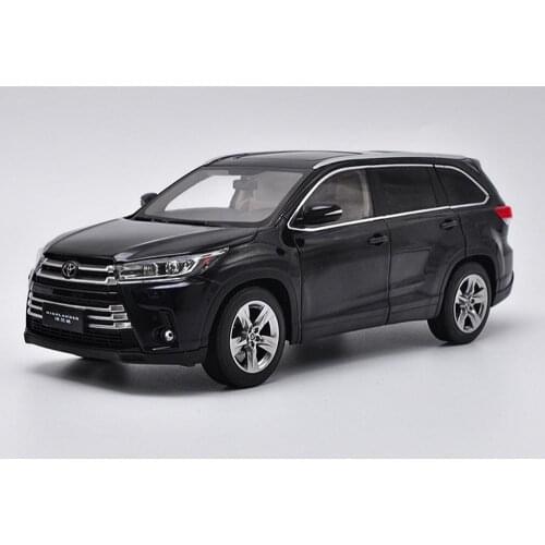 1/18 Scale Toyota Highlander 2018 Black Diecast Car Model Toy Collection Gift