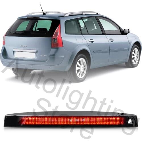 1Pc Smoked Lens LED High Mount Third Brake Light For Renault Megane II MK2 Estate 2003-2009 3rd Stop Lamp Tail Warning Lights