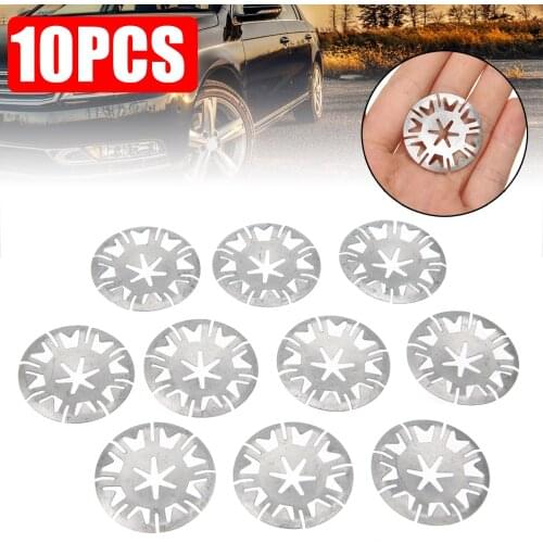 10pcs Dia 30mm Metal Washer Heat Shield Noise Insulation Clip Nut Undertray Exhaust Heat Shield Clip Nut for Transporter T4 T5