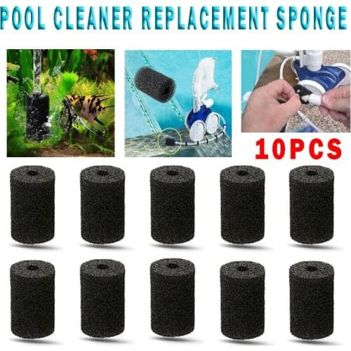 10pcs Replacement Sponge Pool Sweep Hose Tail Sponge Scrubber Aquarium Cleaning Products Filters Accessories