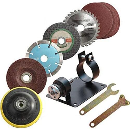 15Pcs/Set Hand Drill Cutting Grinding Seat Stand Holder Set Machine Bracket Polish Pad Wrench Set Retail