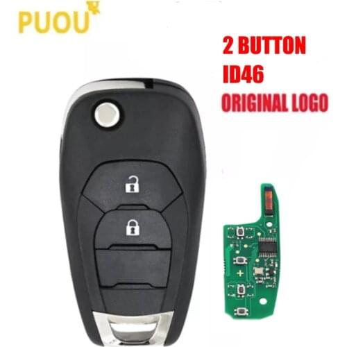 2 Button Remote Smart Key Fob 433 MHZ ID46 PCF7941 For New Chevrolet Cruze 2014 2015 2016 2017 2018