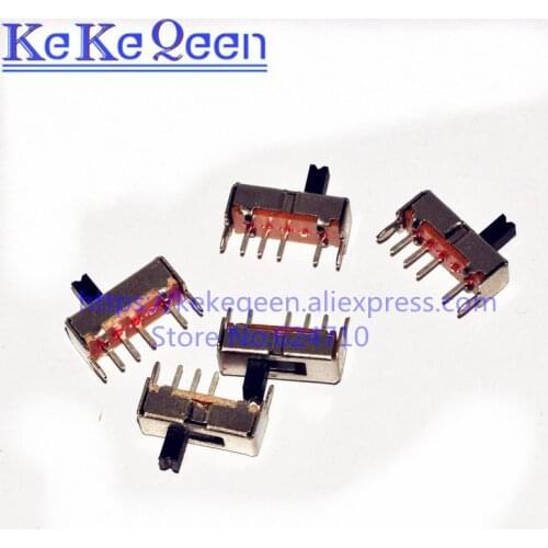 50PCS/LOT SS13D07G4 3 Position SPDT 1P3T 6 Pin PCB Panel Mini Vertical Slide Switch SS13D07VG4