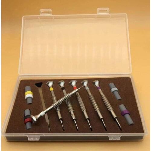 6pcs/set Watch Screwdriver Set Precision Screwdrivers All Steel Watch Repair Tools In Wood Case
