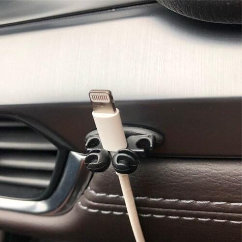 8Pcs/set Adhesive Cable Winder Car Interior Cable Clip Earphone Cable Organizer Wire Storage Holder Clip Cord Holder Promotion