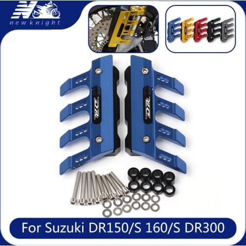 For Suzuki DR150 S DR160 S DR300 Motorcycle CNC Aluminum mudguard side protection block front fender side anti-fall slider