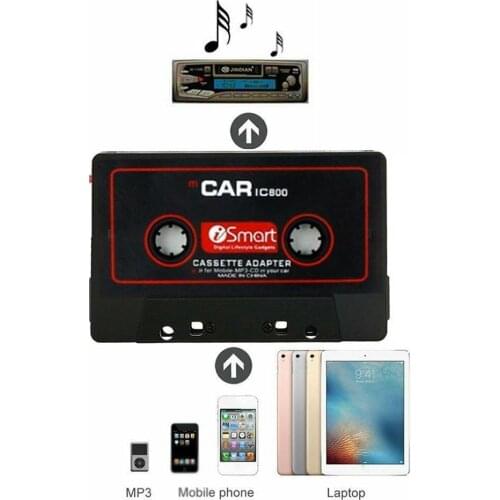 Aux Adapter Car Tape Audio Cassette Mp3 Player Converter For iPod For iPhone 3.5mm CD Cable Plug Jack AUX Player MP3 T1V3