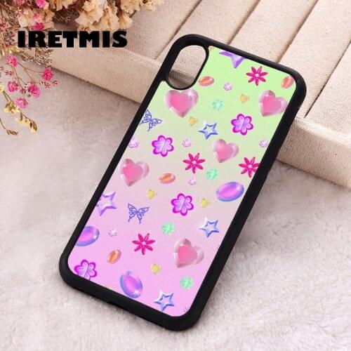 Iretmis 5 5S SE 2020 Phone Cover Case for iPhone 6 6S 7 8 Plus X Xs XR 11 12 Mini Pro Max Silicone Jewels Diamonds Pattern