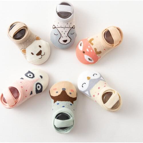Baby Socks Non-slip Soft Cotton Fox Socks Newborn Socks for Boy Girl Toddler Grip Slippers Floor Socks Shoes
