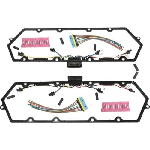 For Ford 7.3L V8 Fuel Oil Valve Cover Gasket with Injector & Glow Plug Harness Kit
