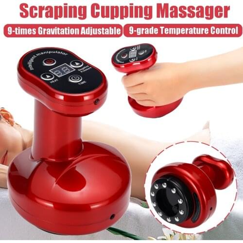 Electric Cupping massage LCD Display Guasha Scraping EMS Body massager Vacuum Cans Suction Cup Massage Intensity 2-9 Levels