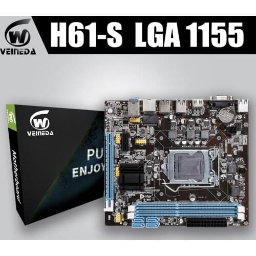 VEINEDA LGA 1155 Desktop Motherboard H61-S Intel Chipset ddr3 Double Usb 2.0 LGA 775 H61 Mainboard Intel Core i3 i5 i7