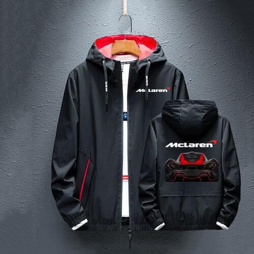 McLaren Spring Jackets Male Punk Long Sleeves Zipper Jacket Windbreaker Clothing Cotton Comfortable Hoodies coat