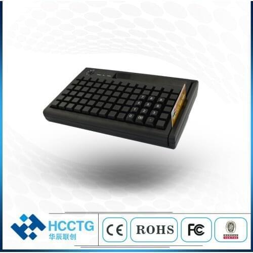78 Keys 4 Segment Electronic Key Locks USB Mechanical Programmable POS Keyboard With MSR Reader KB78
