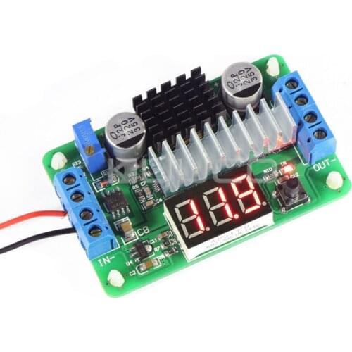 Mini LTC1871 100W/6A DC Power Source Step Up Converter DC DC 3.5V-30V 6A 100W Adjustable Converters +Red LED Voltmeter #090081