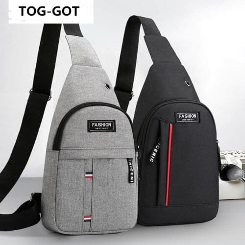 Multifunction Crossbody Bag for Men Earphone Shoulder Messenger Bags Male Lightweight Short Trip Chest Bag Male Bag