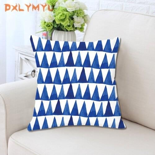 Fashion Fresh Pillowcase Geometry Triangle Pattern Print Soft Cushions Modern Decorative Pillowcase Throw Pillows No Filler