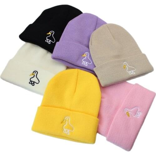 Fashion Embroidery Pattern Knitted Beanies Hat Winter Warm Ski Hats Men Women Multicolor Caps Soft Elastic Cap Sport Hip Hop