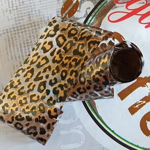 1Roll Leopard Print Stickers On Nails Foils Starry Sky Wraps Transfer Decals Polishing Sliders Nails Accessories Manicure Decor