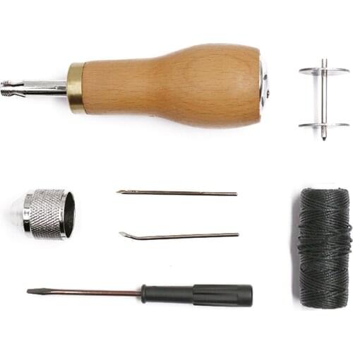 Leather Sewing Awl Thread Kit Sail Canvas Heavy Repair Professional Speedy Leather Craft Stitching Shoemaker Canvas Repair Tool