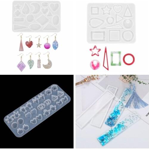 NEW Epoxy Resin Jewelry Molds Silicone Earring Necklace Pendant Mold Creative DIY Bookmark Moulds Best Jewelry Gifts For Friends