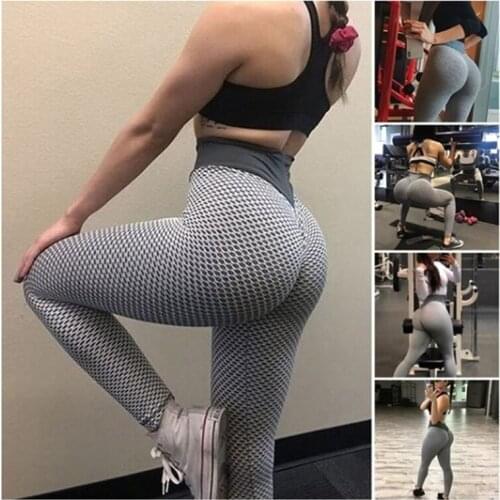 5 Colors Knitting Tights Woman Sports Fitness High Elasticity Slim Fit High Waist Yoga Pants Tight Workout Running Gym Leggings