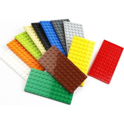 9 Pieces Base Plate 6 x 12 Dots MOC Particles Building Blocks 3028 Bricks Set DIY Parts Classic Educational Toys for Boys Girls