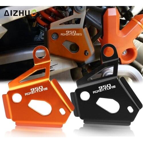 990 Motorcycle Rear Brake Reservoir Pump Protector Guards For 990 ADVENTURE S R SMT SUPERMOTO R T 950 SUPER ENDURO Accessories