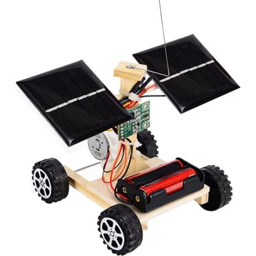 DIY Solar Car Wireless Remote Control Vehicle Model Children Kids Toy Gift Student Science Project Experimental Mterials