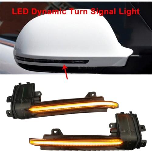 LED Dynamic Turn Signal Flashing Light Side Rear-View Mirror Indicator Blinker For Audi A3 A4 A5 B8 Q3 A6 C6 4F S6 SQ3 A8 D3 8K
