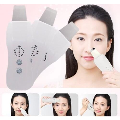 Ultrasonic Skin Scrubber Ultrasound Facial Cleaner Face Pore Cleaning Anion Peeling Acne Removal Skin Care Spa Beauty Device