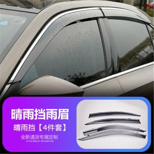 For Skoda Superb 2016 2017 2018 2019 high quality ABS Car Window Rain Shield Shelters Cover Sun Window Visor Car Styling