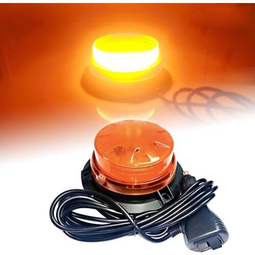 Bright Emergency traffice Lights for Vehicles Amber Strobe Warning lights for Trucks Cars 12V-24V Light Bar Magnetic Mount