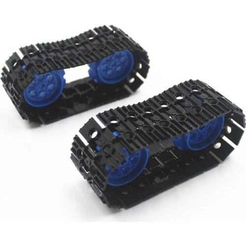 MOC Building Blocks Technical Parts 40pcs Technical TRACK ELEMENT 5X1.5+4pcs SPROCKET DIA40.7 compatible with lego for Kids Toy