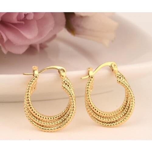 Bangrui Ethiopian/Eritrea/Nigeria/Kenya /Ghana African girls earrings Gold hoop earrings jewelry For Women Wholesale gift
