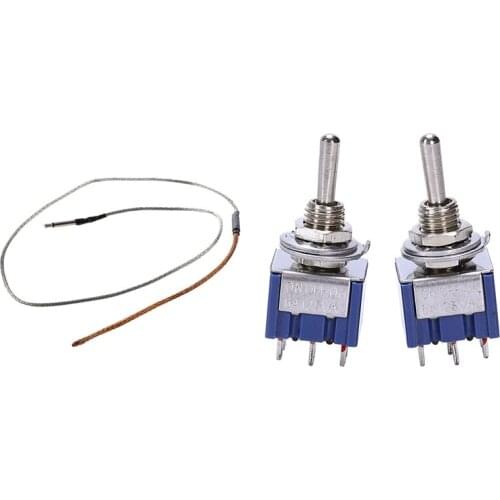 1X Bendable Piezo Cable Under Saddle Pickup & 2X AC 125V 6A 6 Pin Spdt On/Off/On 3-Way Mini Toggle Switch